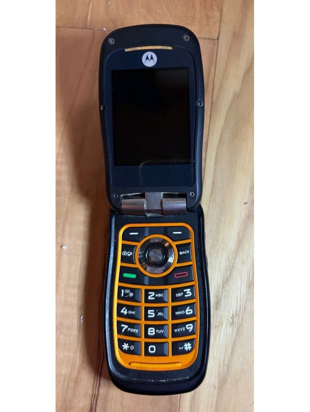 Rare Motorola Flip Phone, Black & Orange - For Parts
